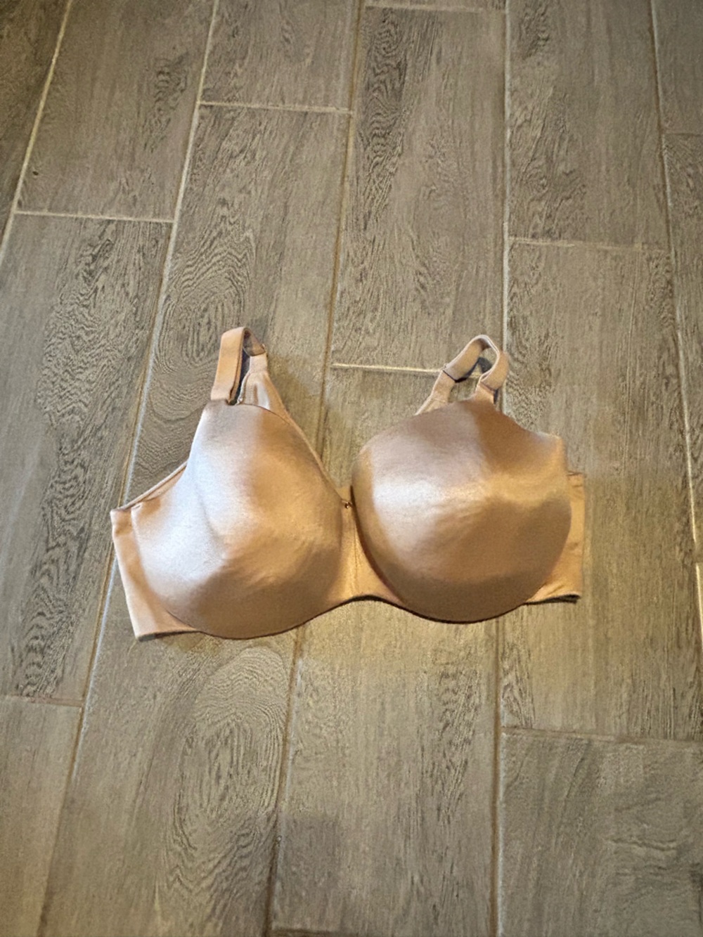 Cacique satin gold balconette bra - size 44DDD
